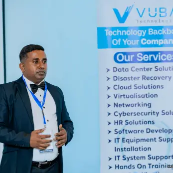 Students learning with laptops donated by VubaTech Foundation